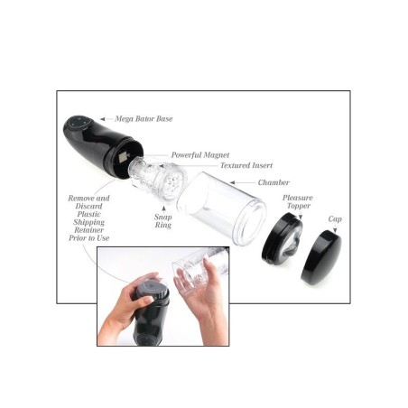 PDX MEGA BATOR USB MASTURBADOR MASCULINO VAGINA BLANCO