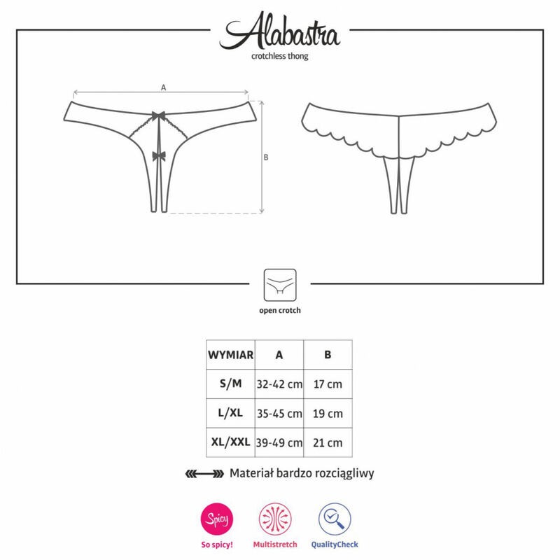 OBSESSIVE - ALABASTRA THONG CON ABERTURA BLANCO...