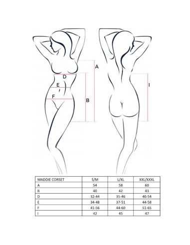 PASSION WOMAN MADDIE CORSET NEGRO TALLA S/M