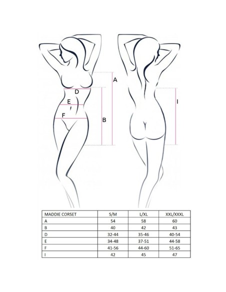 PASSION WOMAN MADDIE CORSET NEGRO TALLA S/M