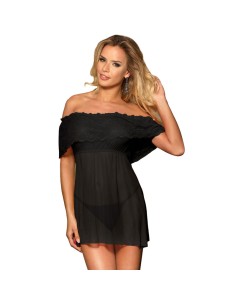 SUBBLIME VESTIDO CORTO + TANGA NEGRO S/M
