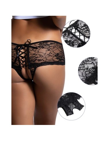 QUEEN LINGERIE PANTIES DE ENCAJE FLORAL...