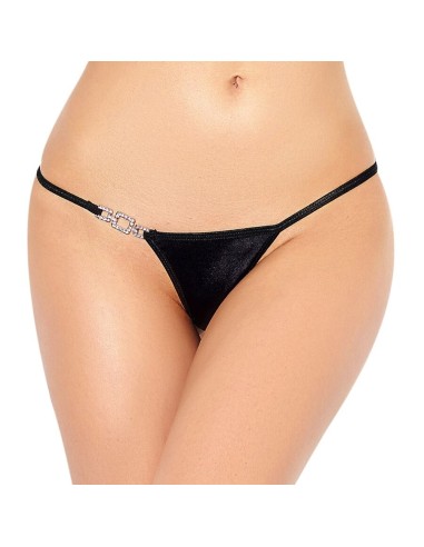 QUEEN LINGERIE TANGA CON ADORNO BRILLANTE