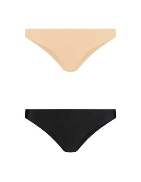 BYE BRA PACK 2 BRASILEÑAS NEGRAS Y BEIGE