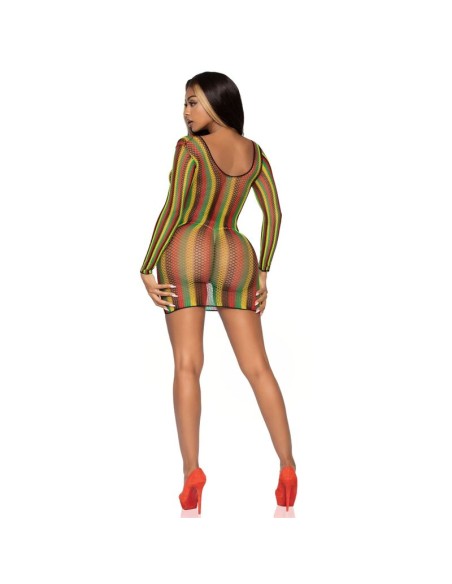 LEG AVENUE MINIVESTIDO DE RED RASTAS TALLA UNICA