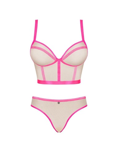 OBSESSIVE - NUDELIA SET DOS PIEZAS ROSA S/M