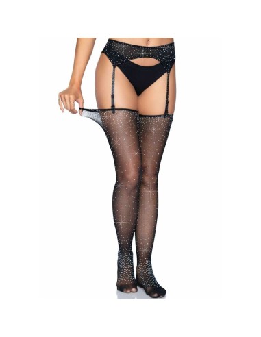 LEG AVENUE MEDIAS BRILLANTES CON LIGUERO TALLA...