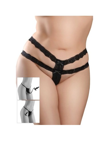 HOOK UP PANTIES - CROTCHLESS SECRET GEM NEGRO LAZO