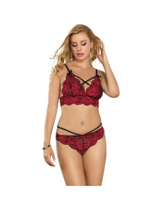SUBBLIME - SET DOS PIEZAS TOP Y PANTIES ENCAJE S/M