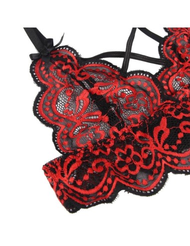 SUBBLIME - SET DOS PIEZAS TOP Y PANTIES ENCAJE S/M