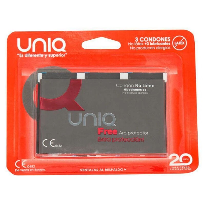 UNIQ FREE PRESERVATIVOS CON ARO PROTECTOR SIN...