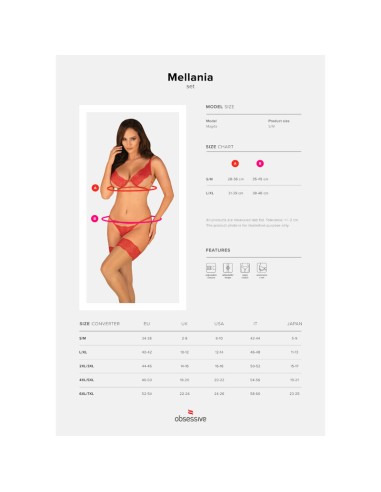 OBSESSIVE - MELLANIA SET DOS PIEZAS L/XL