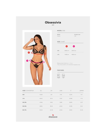 OBSESSIVE - OBSESSIVIA SET DOS PIEZA L/XL