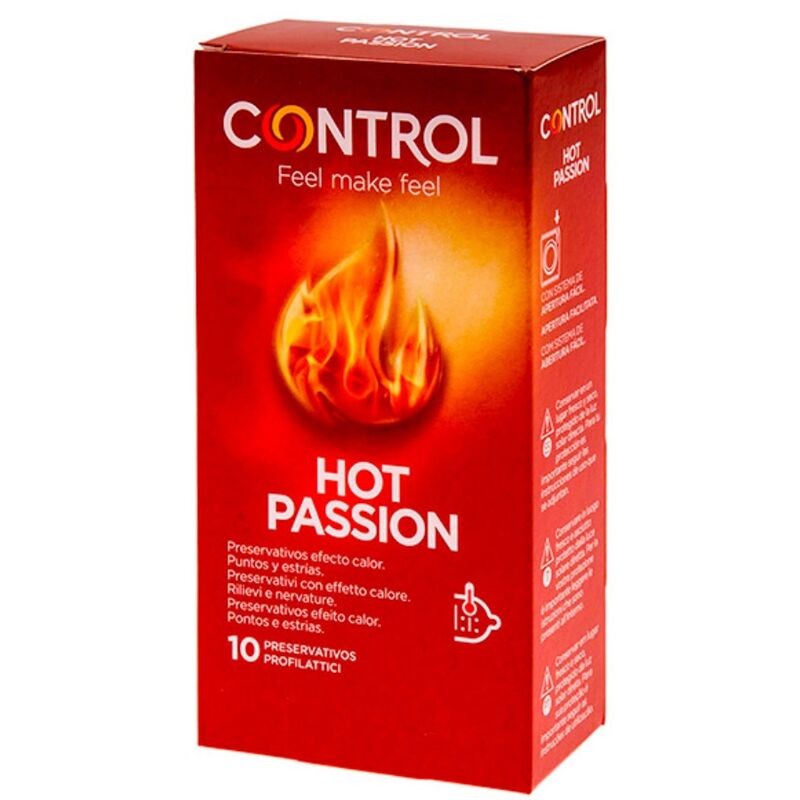 CONTROL HOT PASSION PRESERVATIVOS EFECTO CALOR...