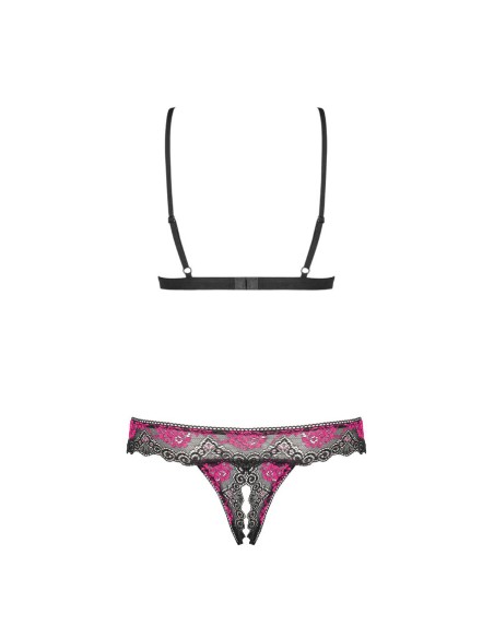 OBSESSIVE - TULIA SUJETADOR  TANGA CON ABERTURA XS/S