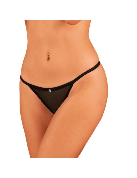 OBSESSIVE -  CELIA NOIR CROTCHLESS TANGA XS/S