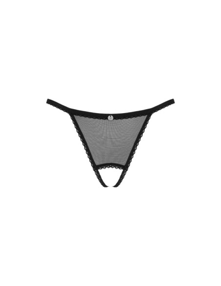 OBSESSIVE -  CELIA NOIR CROTCHLESS TANGA XS/S