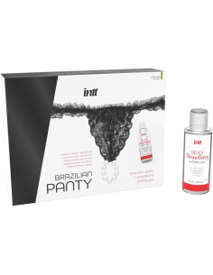 INTT - PANTY BRASILEÑA NEGRA CON PERLAS Y GEL LUBRICANTE... 2