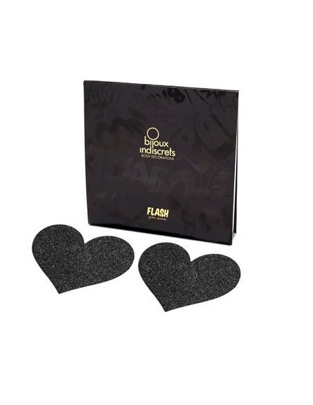BIJOUX PEZONERAS FLASH CORAZÓN NEGRO