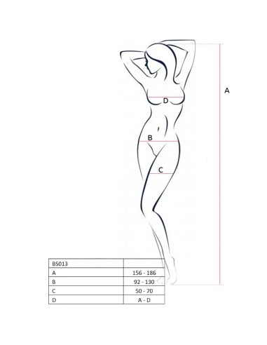 PASSION WOMAN BS013 BODYSTOCKING NEGRO TALLA UNICA