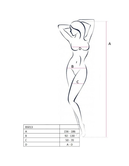 PASSION WOMAN BS013 BODYSTOCKING NEGRO TALLA UNICA