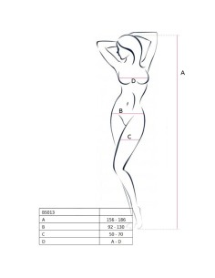 PASSION WOMAN BS013 BODYSTOCKING ROJO TALLA UNICA 2