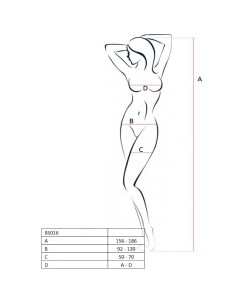 PASSION WOMAN BS016 BODYSTOCKING BLANCO TALLA UNICA 2