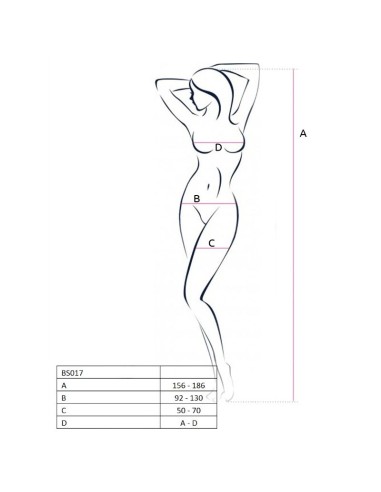 PASSION WOMAN BS017 BODYSTOCKING NEGRO TALLA UNICA