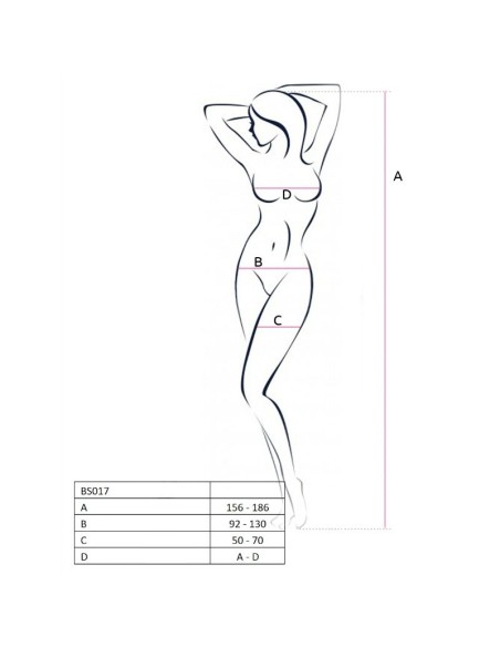 PASSION WOMAN BS017 BODYSTOCKING NEGRO TALLA UNICA
