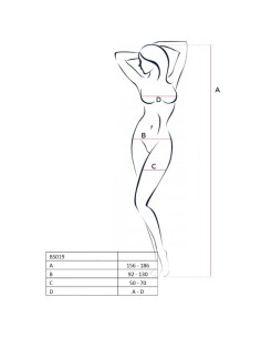 PASSION WOMAN BS019 BODYSTOCKING BLANCO TALLA UNICA 2