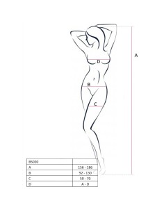 PASSION WOMAN BS020 BODYSTOCKING BLANCO TALLA UNICA 2