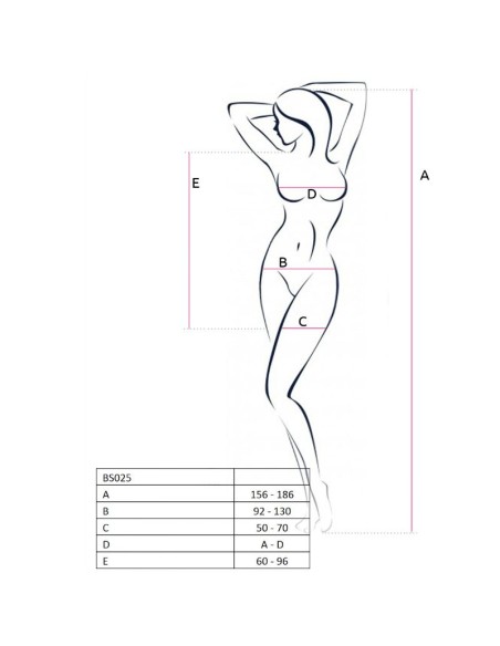 PASSION WOMAN BS025 BODYSTOCKING ESTILO VESTIDO NEGRO TALLA UNICA
