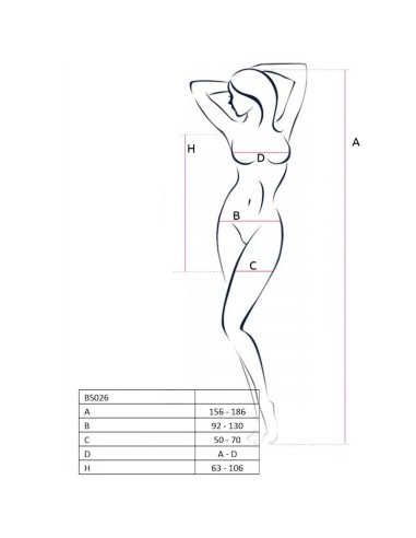 PASSION WOMAN BS026 BODYSTOCKING ESTILO VESTIDO...