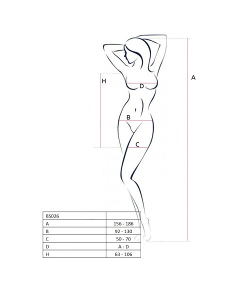 PASSION WOMAN BS026 BODYSTOCKING ESTILO VESTIDO NEGRO TALLA UNICA