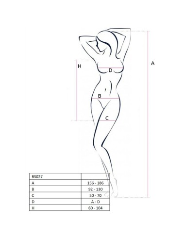 PASSION WOMAN BS027 BODYSTOCKING ESTILO VESTIDO...
