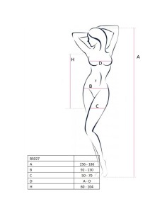 PASSION WOMAN BS027 BODYSTOCKING ESTILO VESTIDO BLANCO... 2