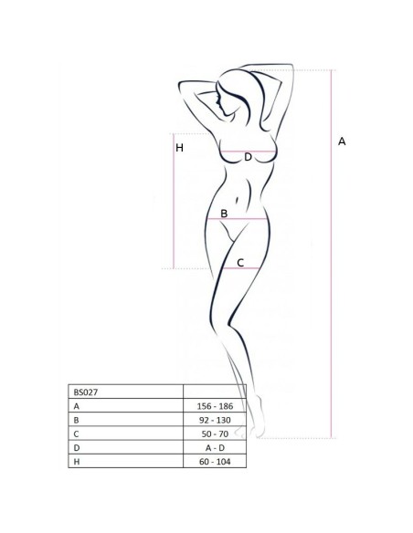 PASSION WOMAN BS027 BODYSTOCKING ESTILO VESTIDO BLANCO TALLA UNICA