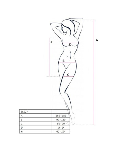 PASSION WOMAN BS027 BODYSTOCKING ESTILO VESTIDO...
