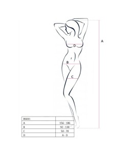 PASSION WOMAN BS031 BODYSTOCKING ROJO TALLA UNICA 2