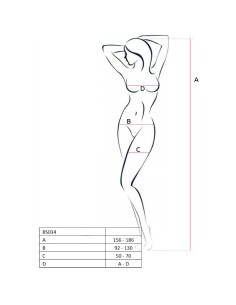 PASSION WOMAN BS034 BODYSTOCKING ROJO TALLA UNICA 2