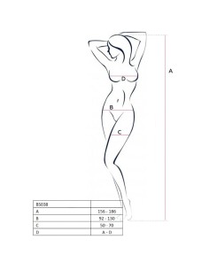 PASSION WOMAN BS038 BODYSTOCKING ROJO TALLA UNICA 2
