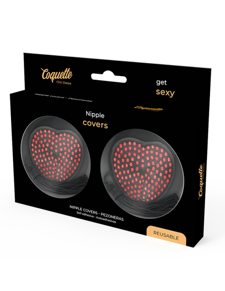 COQUETTE CHIC DESIRE CUBRE PEZONES ROJO / NEGRO