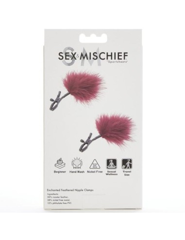SEX  MISCHIEF PINZAS PEZONES CON PLUMAS ENCHANTED