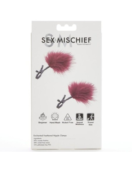SEX  MISCHIEF PINZAS PEZONES CON PLUMAS ENCHANTED