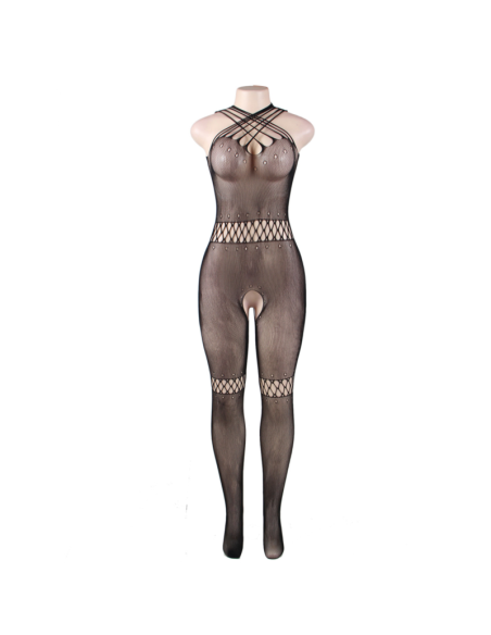 QUEEN LINGERIE BODYSTOCKING CUELLO DE TIRANTAS S-L