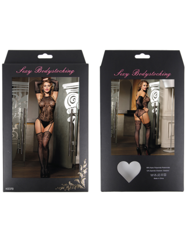 QUEEN LINGERIE SPLIT LONG SLEEVE FISHNET...