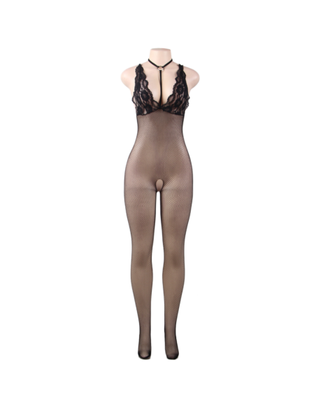 QUEEN LINGERIE BODYSTOCKING CUERPO DE RED CON ABERTURA S-L