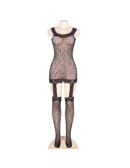 QUEEN LINGERIE BODYSTOCKING ESTILO LEOPARDO S-L