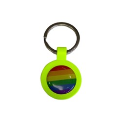 PRIDE - LLAVERO METAL FOSFORITO BANDERA LGBT