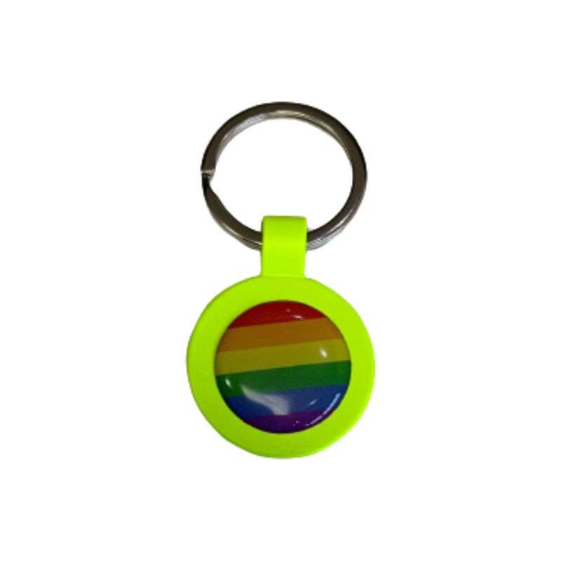 PRIDE - LLAVERO METAL FOSFORITO BANDERA LGBT